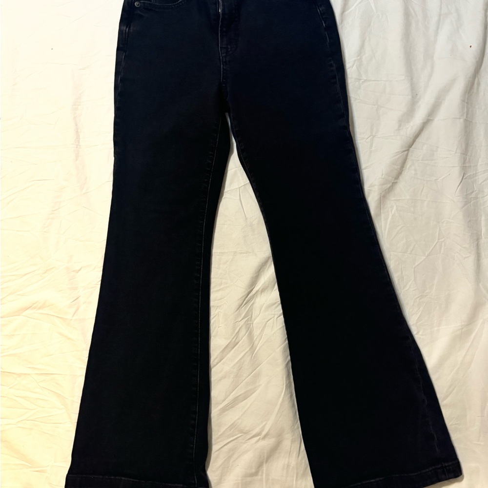 GAP Black 70s Flare Leg Jeans 4 petite